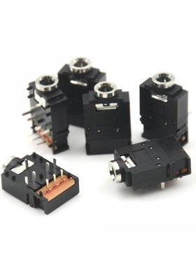 5Pcs/lot 3.5mm Stereo Audio Jack Socket 3.5 Dual Track Headp