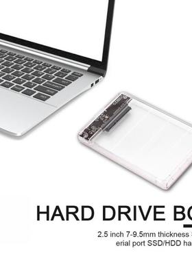 5Gbps USB3.0 Hard Drive External Enclosure Transparent 2.5 i