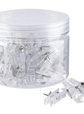 50 Pcs/Pack Decorative Pushpin Multi-purpsoe Clip-shaped Pus