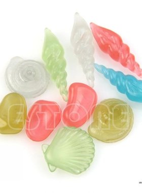 10PCS Glow in the Stone Dark Luminous Conch Sea Shells Aquar
