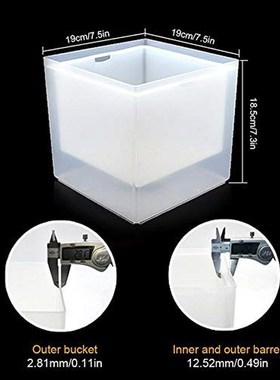 LED Ice Bucket 3.5L Colorful Changing LED Cooler Bucket Doub