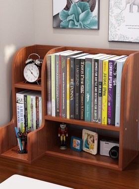 Simple book table top children bookshelf student desk shelf
