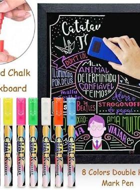 Double Head 3mm Liquid Can 8 Wipe Mark 4ml Chalk Pen Pen