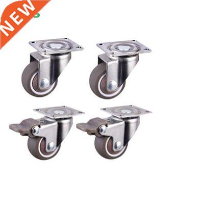 Soft Swivel Rubber Wheels, Silver for Platform Trolley,