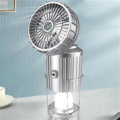 LED Camping Lamp Solar/USB Rechargeable with Fan Camping