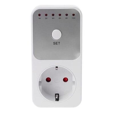 EU Plug Electricity Power Metering Socket 10Hr Timer Socket