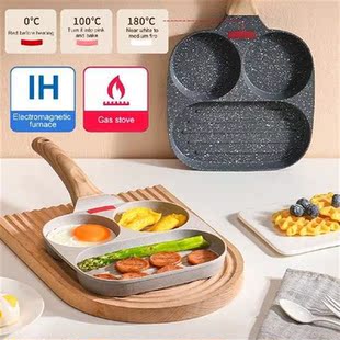 Non-Stick Egg Frying Pan Egg Burger Maker Pan 4-Hole