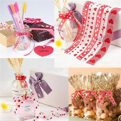 Organza Ribbon Heart Wedding Ribbons for Wedding Single