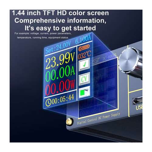 FNIRSI DC6006L Power Supply High Definition LCD Screen Digit