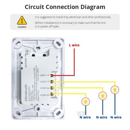 Tuya Zigbee 3.0 No Neutral Switch Smart Wall Light Switch Pu