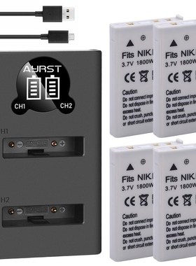 1800mAh EN EL5 ENEL5 Camera batteries   dual USB charger AK