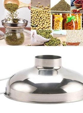 Steel Wide Mouth Funnel Cup Filter Funnel Pickles Jam Cannin