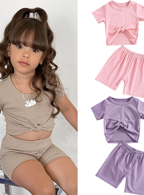 FOCUSNORM 3 Colors Summer Baby Girls Clothes Sets Outfits 1-