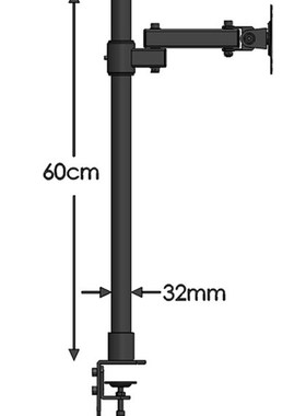 DL-T801L VESA 75X75 100X100 12kg 60cm monitor desk stand des