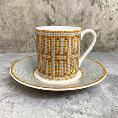 Gold 6 Pcs urkish Espresso Cups With Saucers Ceramic Cup Set