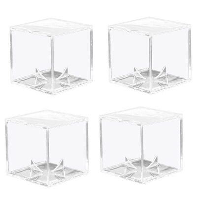 4Pcs Baseball Display Case,UV Protected Dustproof Acrylic