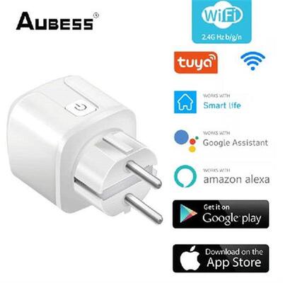 Tuya WiFi EU Smart Plug 16A 220V Adapter Remote Wireless