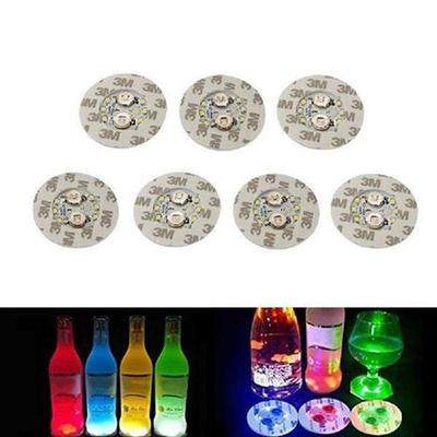 10Pcs/lot 6 LED Bottle Stickers Coasters LED Party Drink
