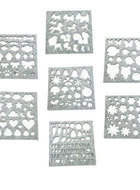 7pcs Wool Felt Mold Needle Felting DIY Craft Stencil Appliqu