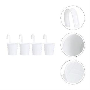 4 Pcs Tin Hook Flower Pot Pot Plants Indoor Fence Flower