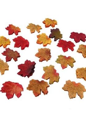 1000PCS Artificial Maple Leaves Decorations, Fake Fall