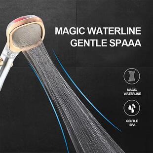 Square Turbocharged Shower Head with Stop Button High