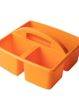 Portable Storage Box Plastic Divided Basket Bin with 3 Compa