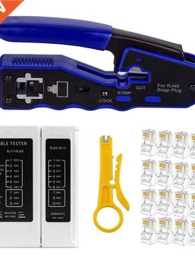 RJ45 Crimper Tool Kit Wire Tool 适用于 Cat6 Cat5 Cat5E 8P8C