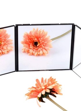 Car Make-up Mirror Sun Visor Vanity Mirror Auto Triple Foldi