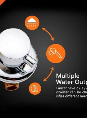 Bathroom faucet Brass Mixing Valve 2/3/4/5 Ways Water Outlet
