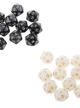 20x Polyhedral D10 D20 Dice 10mm for Dungeons and Dragons