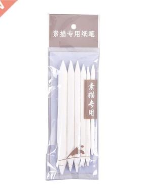 6pcs/set Blending Smudge Stump Stick Tortillon Sketch t Wh