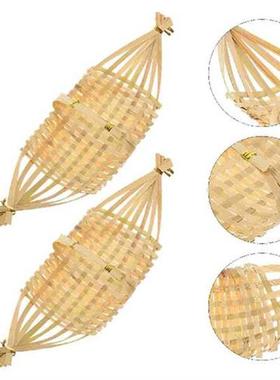 2 Pcs Basket Fruit Food Container Lid Sushi Display Plates