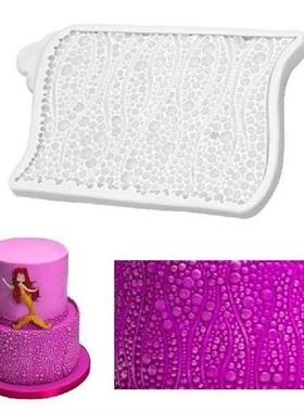 Birthday Bubbles Pattern Pearls Seaweed Silicone Fondant
