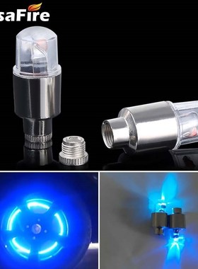 2pcs LED Bike Bicycle Wheel Spoke Light Tire Valve Caps Neon