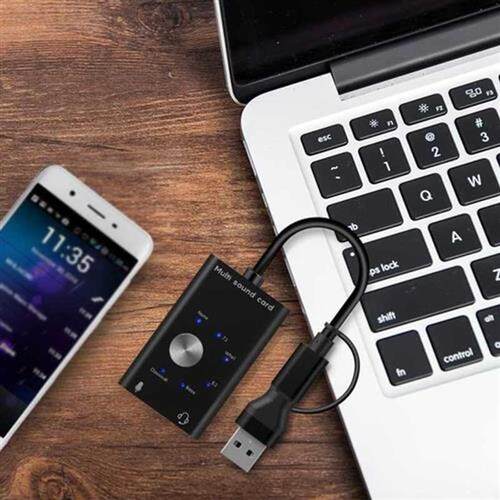 External Sound Card Plug and Play Sound Card Adapter Externa