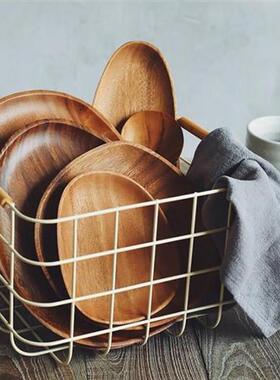 Whole Wood lovesickness Wood Irregular Oval Solid Wood Pan