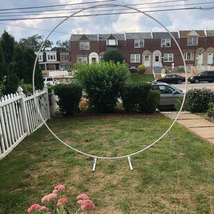 iron ring arch Wedding props background circle arch flower o