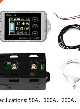 New DC 120V 50A~300A Wireless Ammeter Voltage KWh Watt Meter