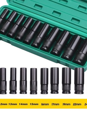 1/2Inch 6-point Drive Hex Impact Socket Set 10-Piece Deep So