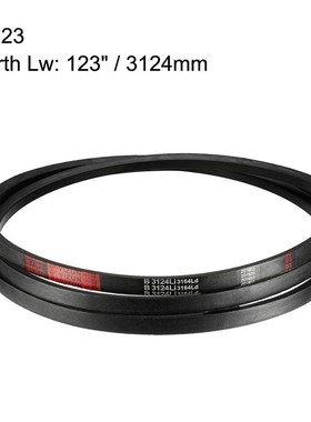 B3124/ B123 Drive V-Belt Girth 123-inch Industrial Power Rub