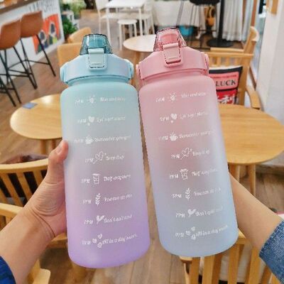 2 Liter Fitness Sports Bottle Plastic Large Capacity Water