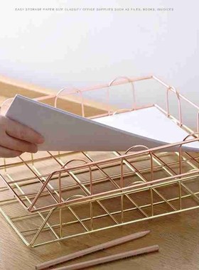 File shelf Storage Office Desk Organizer Iron Grid Office Su