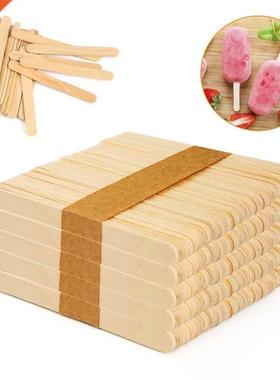 50pcs Ice Cream Popsicle Sticks Wooden Sticks Ice Cream Spoo