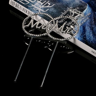 Romantic Mr Mrs Diamond Shape Crystal Rhinestone Bride Groom