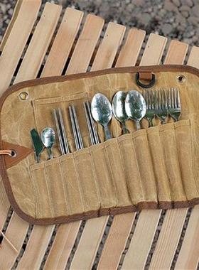 Camping Chair Armrest Storage Bag Canvas Folding Chair