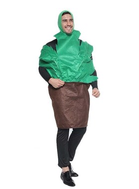 Reneecho Adult Cactus Costume Men Plant Pot Cosplay Hallowee