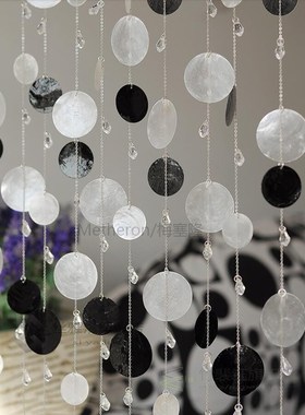 Natural shell crystal bead curtain partition curtain finishe