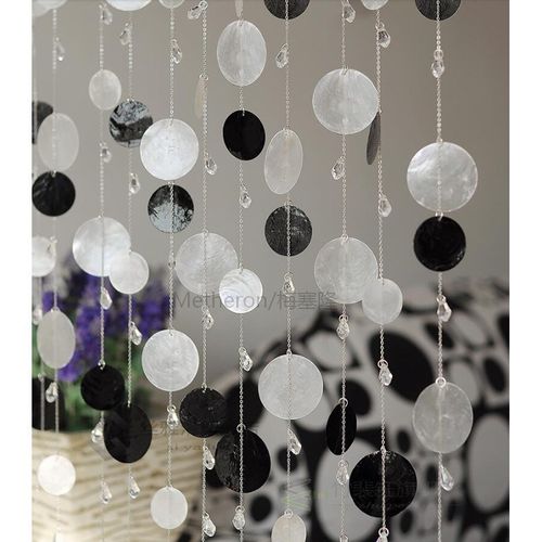 Natural shell crystal bead curtain partition curtain finishe