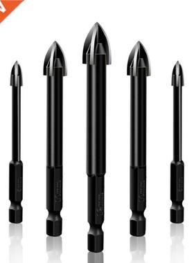 5pcs/set Glass Drill Bit Set Carbide Tipped Ceramic Tile Cut